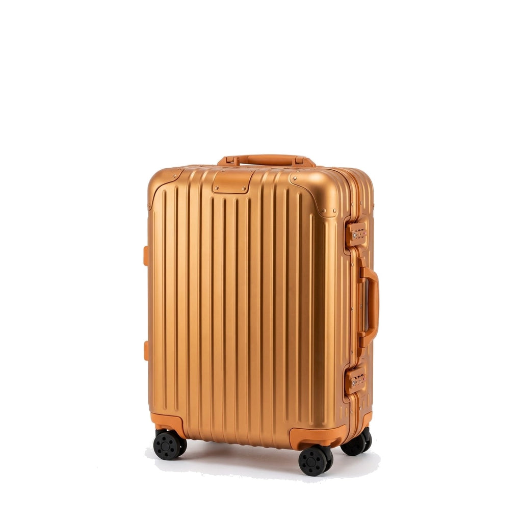 Sableau RW Aluminium Case in Martian Orange — three-quarter view on a plain studio backdrop