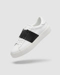 Sableau VT Sneakers Band in white with black band