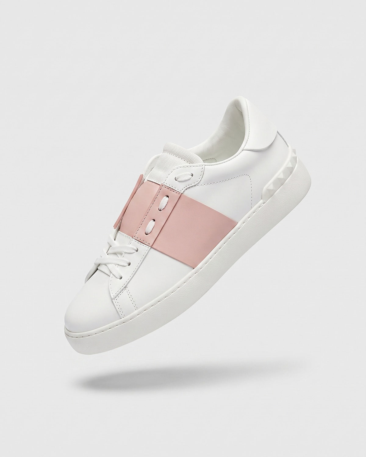Sableau VT Sneakers Band in white with pink band