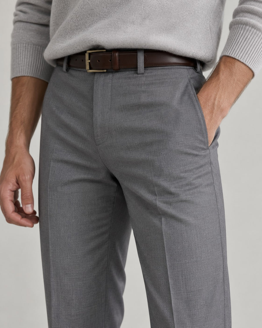 Sableau Tailored Flare Trousers in Grey