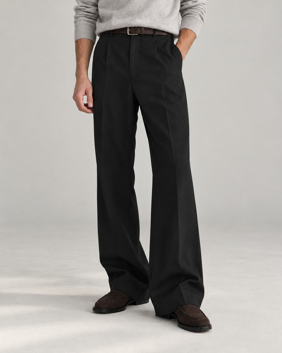 Sableau Heavy Flare Trousers in Black