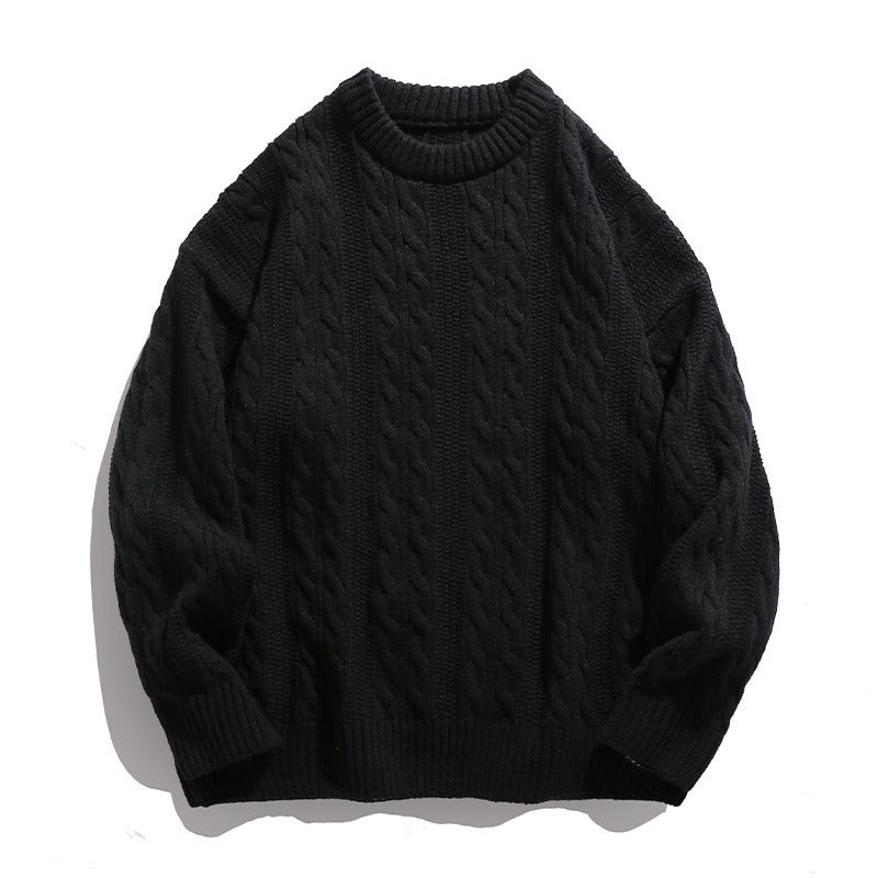 Sableau Cable Crew Knit in Black