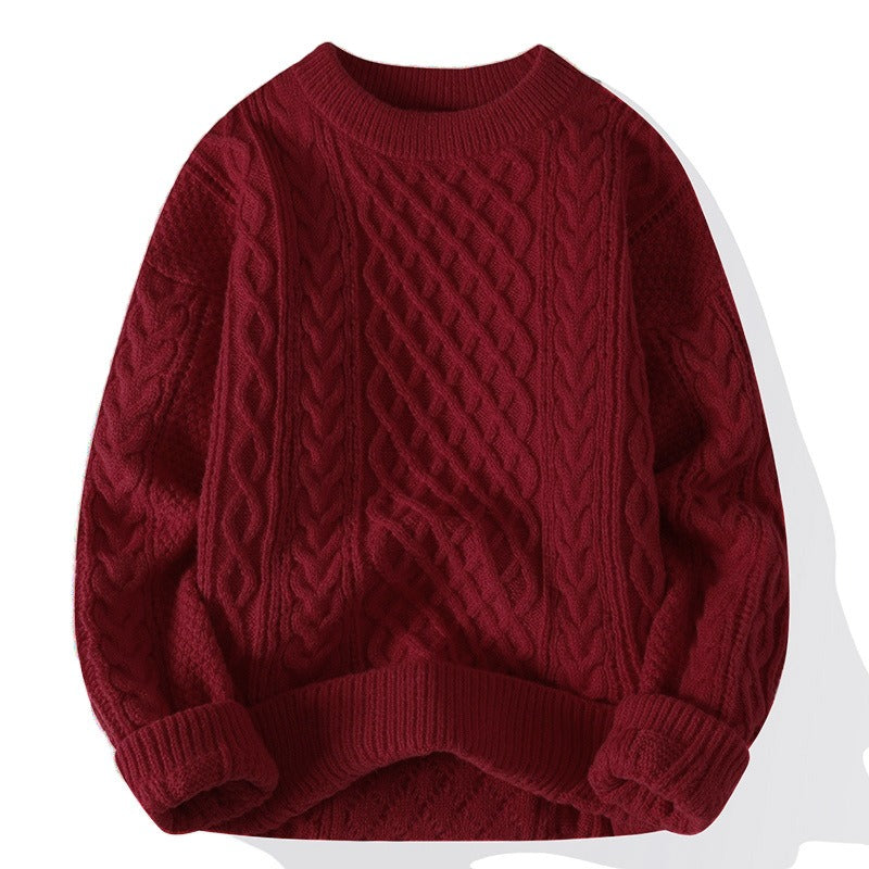 Sableau Aran Cable Knit in Burgundy
