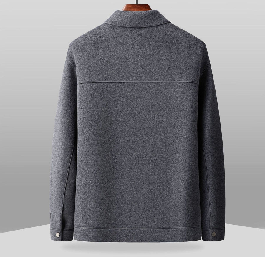 Sableau Double-Faced Wool Jacket in Grey