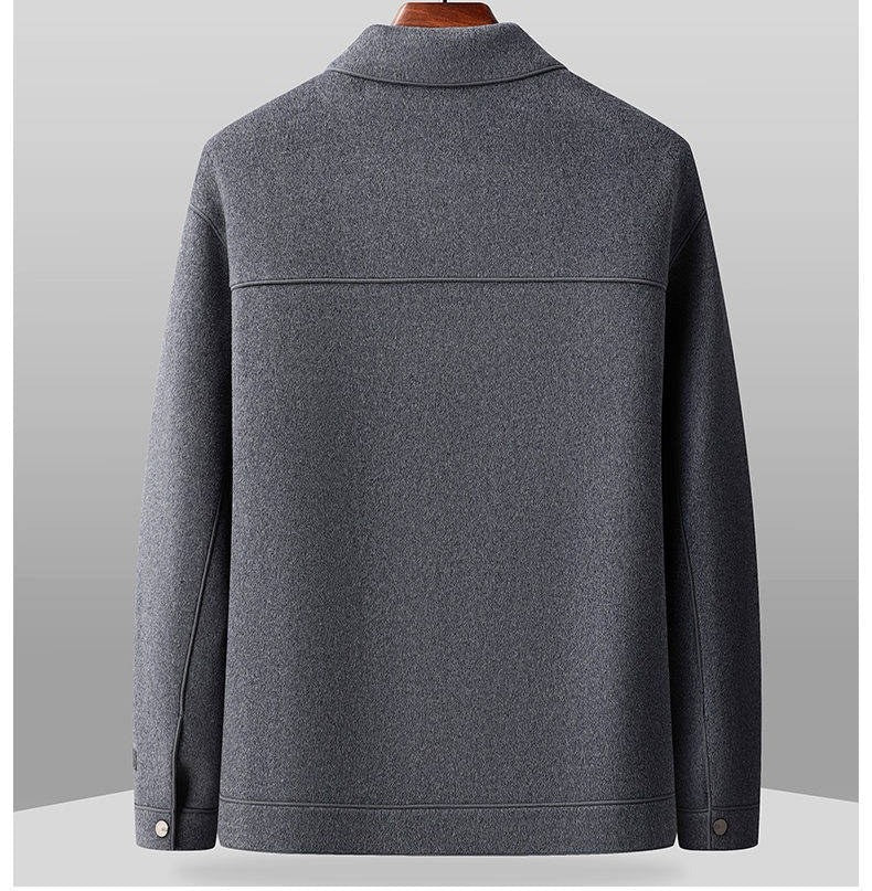 Sableau Double-Faced Wool Jacket in Grey