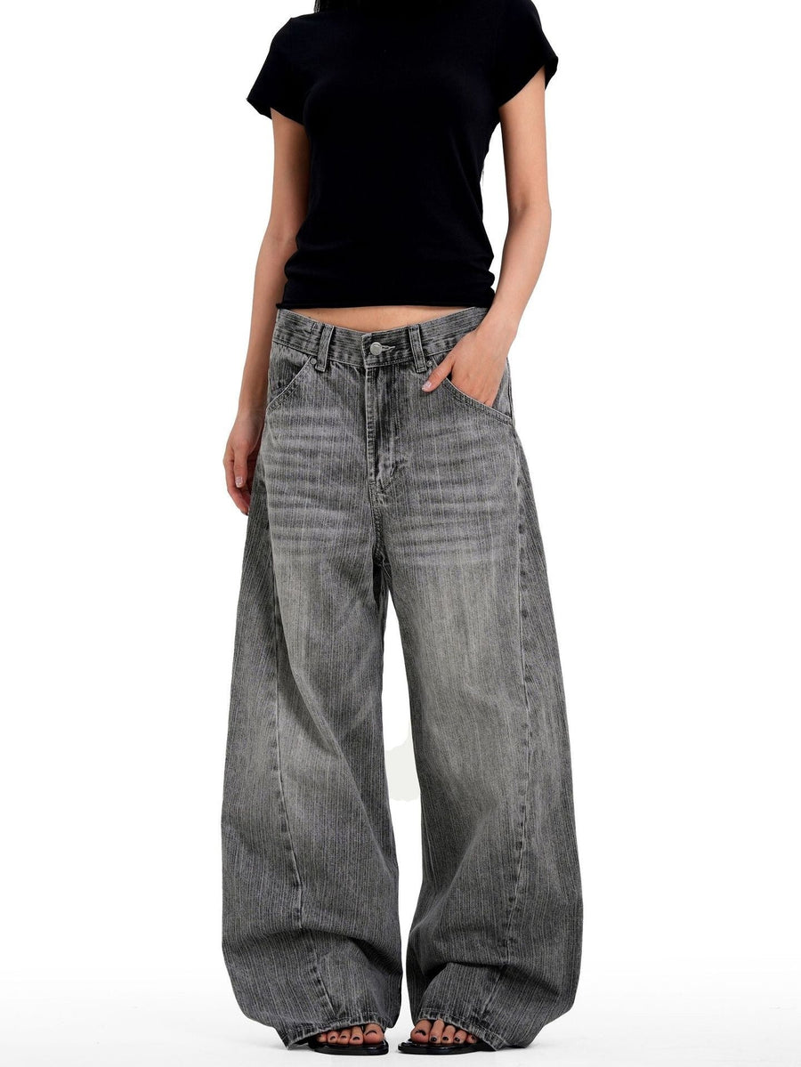 Sableau Barrel Jeans in Grey