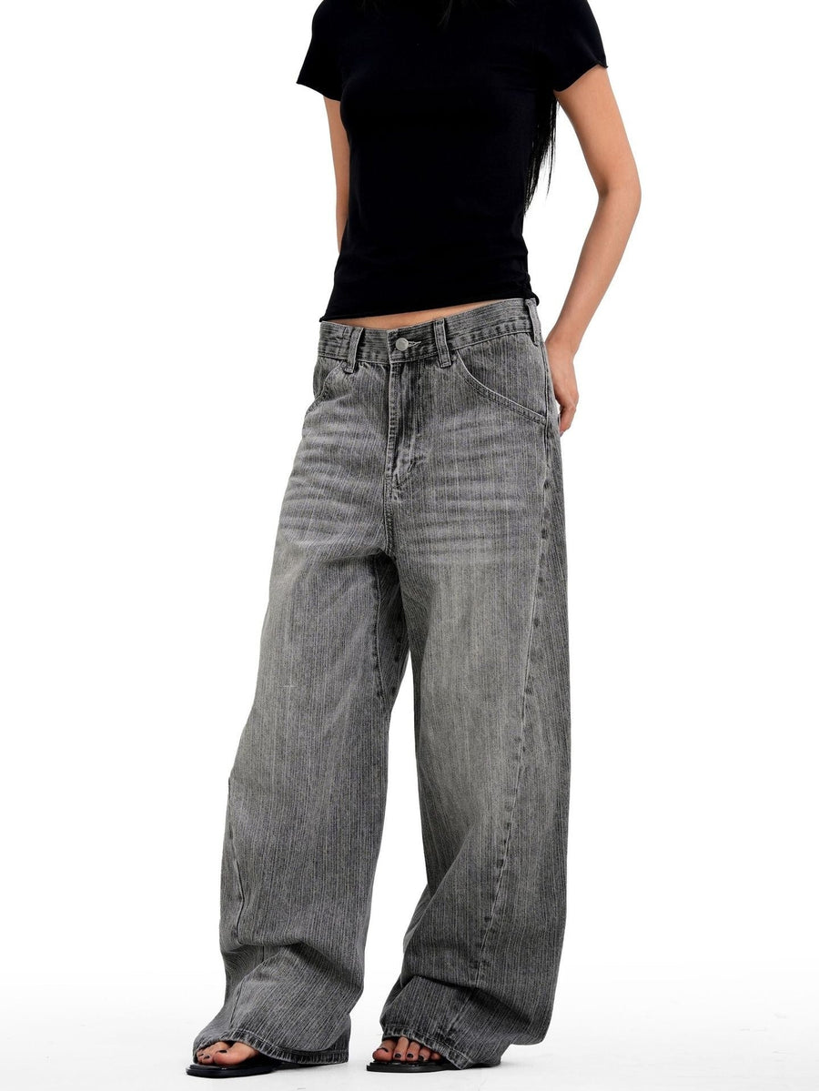 Sableau Barrel Jeans in Grey