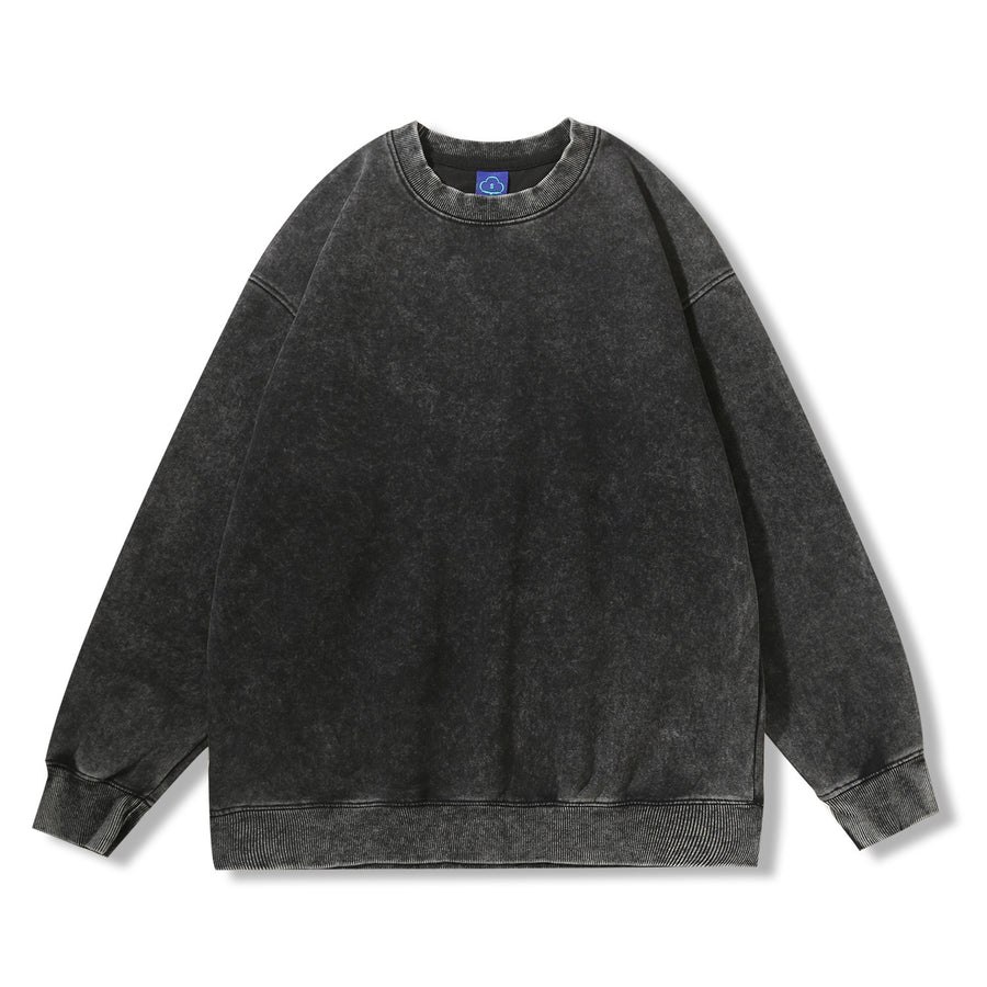 Sableau Washed Crew Sweatshirt in Black