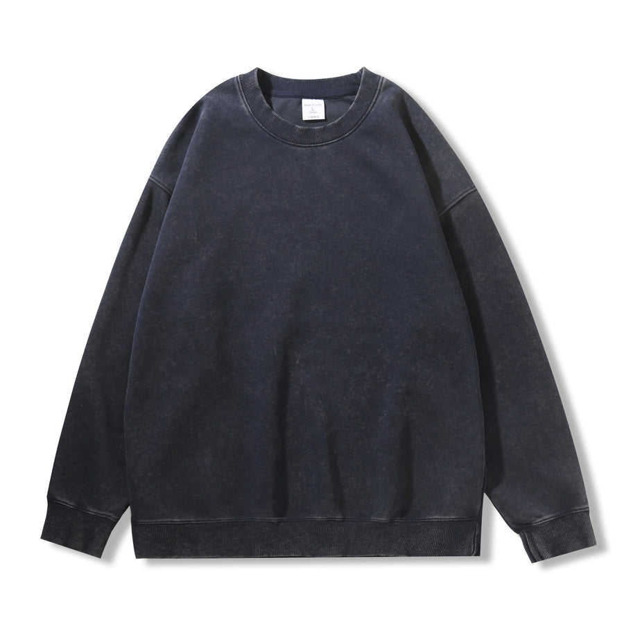 Sableau Washed Crew Sweatshirt in Navy