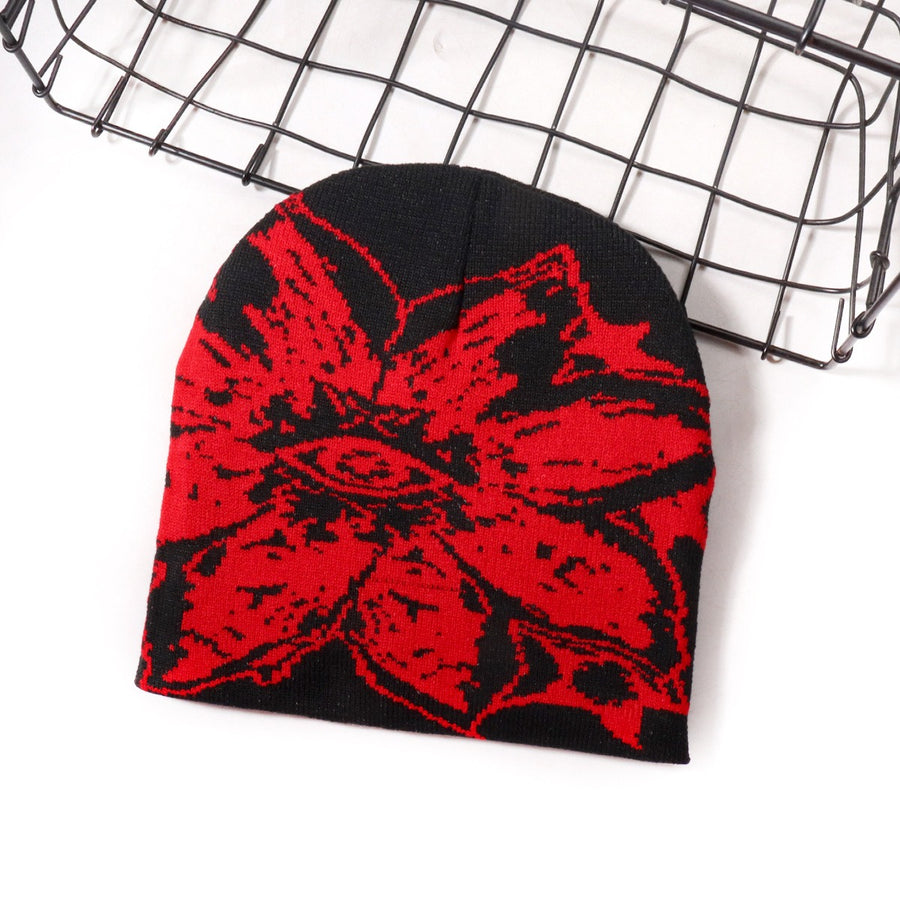 Sableau Jacquard Beanie in Red